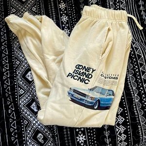 coney island picnic cream sweatpants | made with organic cotton lightly worn